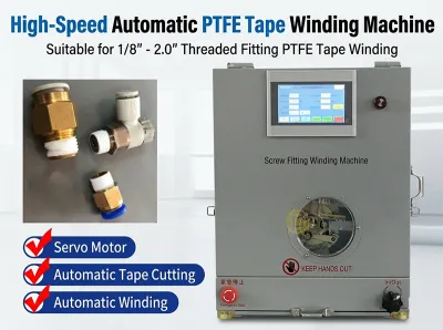 Mesin Pembalut Pita PTFE Automatik untuk Benang Paip WPM-1308