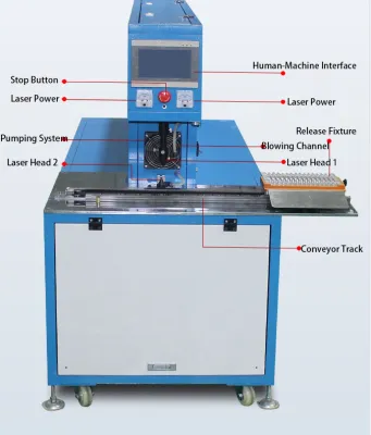 Mesin Pelucutan Wayar Laser CO₂ Meja Slaid Elektrik CLS60-D Thumb