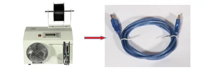 Mesin penggulungan dan penggabungan kabel separa automatik