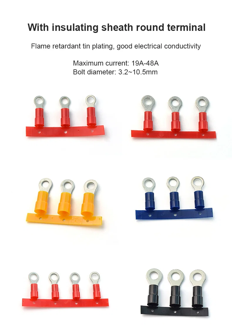 continuous cold pressed Nylon insulated ring terminal Blue cord end terminals, Continuous Cold Press Terminal, Cord End Terminals, Insulated Ring Terminal continuous cold pressed Nylon insulated ring terminal Blue cord end terminals, Continuous Cold Press Terminal, Cord End Terminals, Insulated Ring Terminal