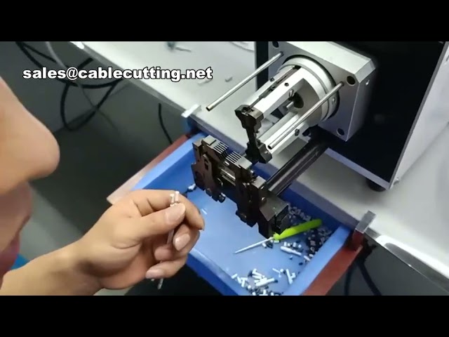 Mesin Stripping Kabel Sepaksi RG58/RG6 Semi-Auto Berketepatan Tinggi untuk Automasi Kilang