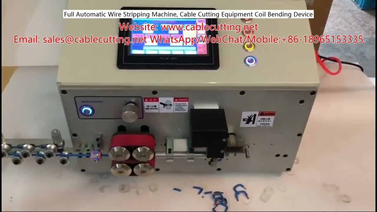 Mesin Pelucut Wayar Automatik Penuh & Pemotong Kabel dengan Peranti Bengkok Gegelung