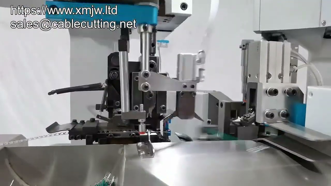 Mesin Pemotong, Pengupas, dan Crimping Terminal Dua Kepala Automatik Sepenuhnya | Efisien untuk Pengeluaran Tinggi