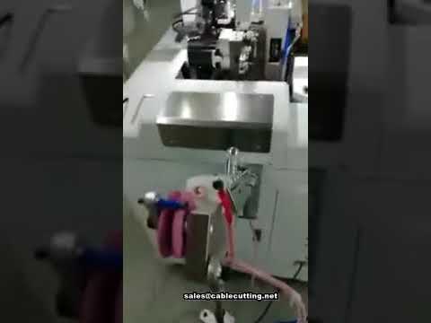 Mesin Pemotong, Penyahgumpal dan Crimping Kabel Automatik Dua Kepala untuk Kabel Nipis 0-38mm