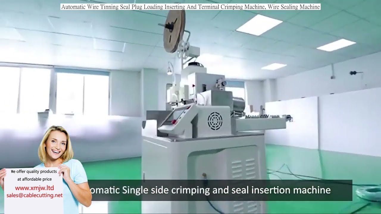 Mesin Automatik Penyaduran Timah, Pemasangan Palam Pengedap, dan Crimping Terminal Wayar