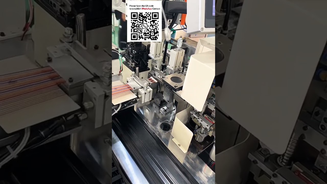 Mesin Automatik Sepenuhnya untuk Pemprosesan Ribbon Elektronik - Crimping, Sisipan Perumahan & Penimbahan