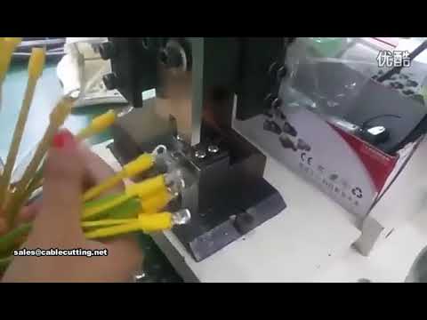 Mesin Crimping Terminal Automatik dengan Penyumpan Cakera Bergetar untuk Terminal Tiub Butir Tunggal Pukal